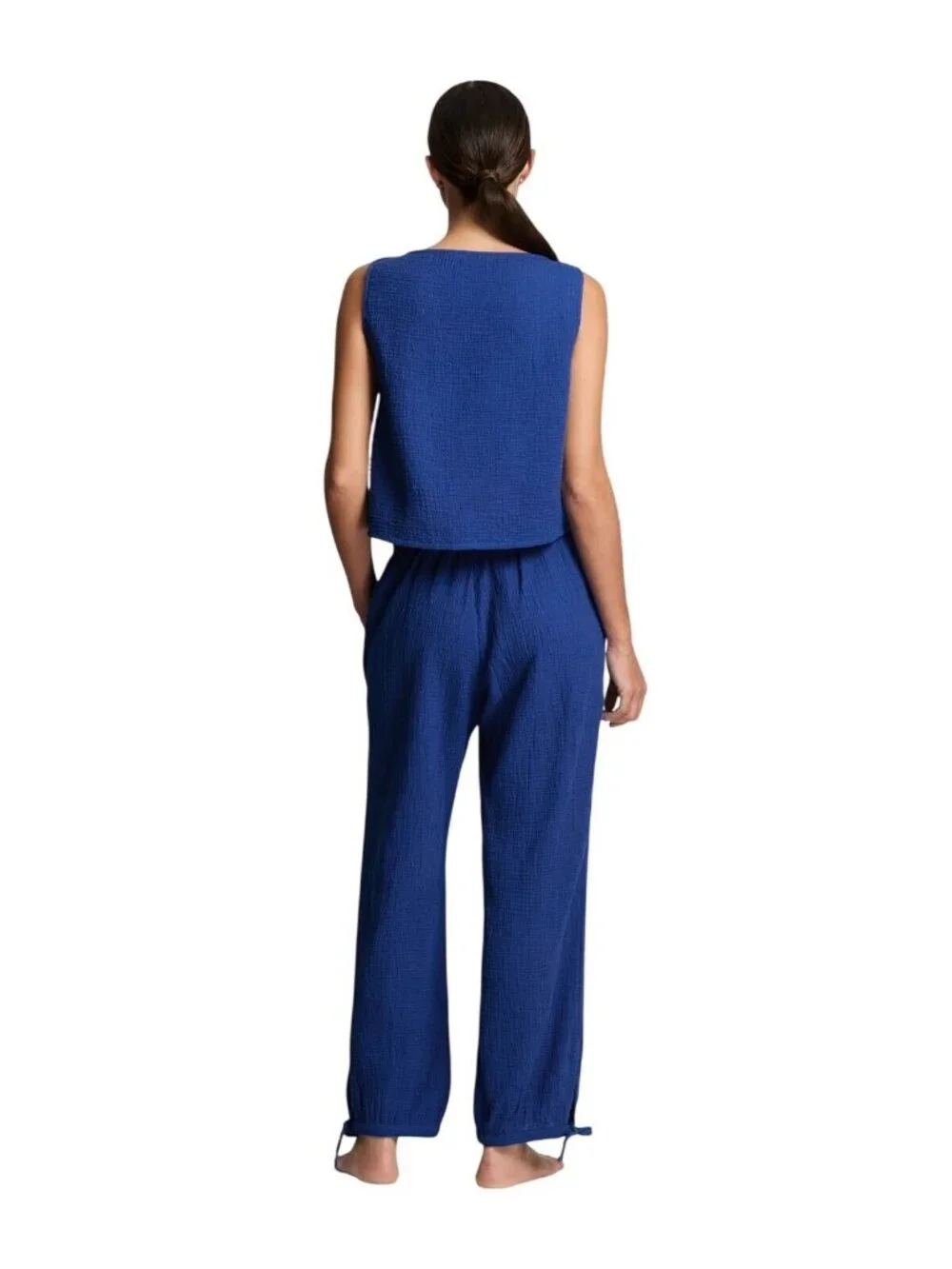 NEW Lauren Ralph Lauren Womens Top Woven Cover Up Swim 20617192 Blue Saturn S